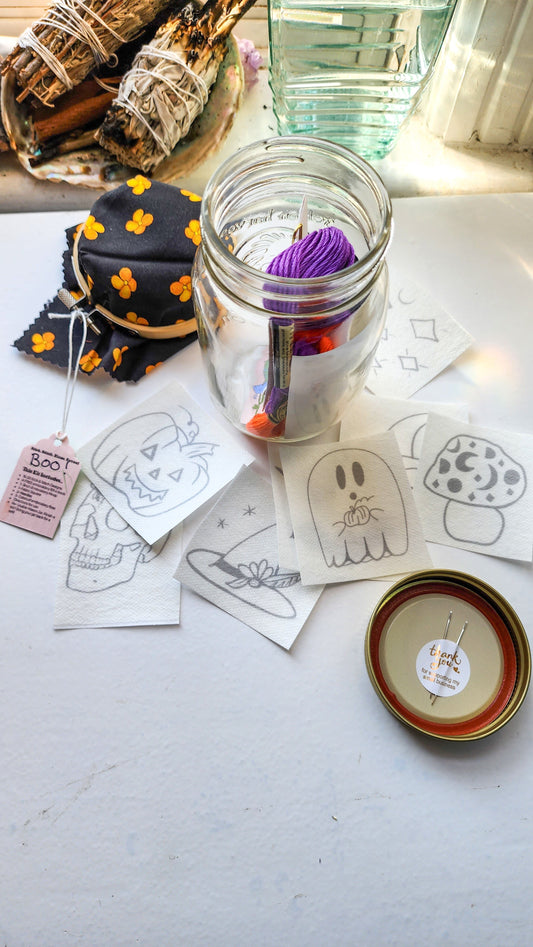 Embrace Embroidery Boo!- Stick & Stitch Kit