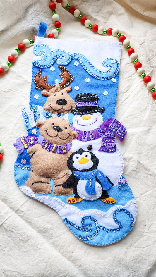 Embrace Embroidery Holiday Stocking Copy of Heirloom Holiday Stocking- Santa's Story Time!