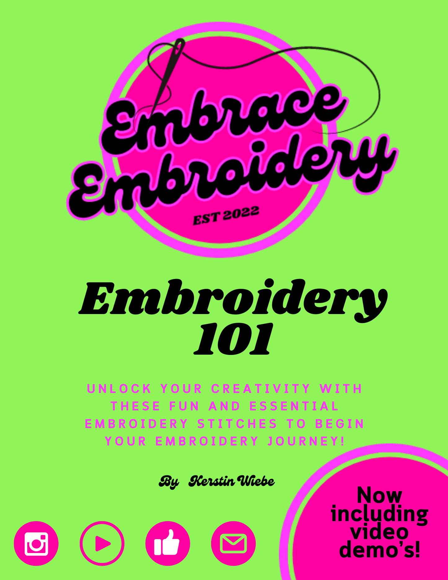 Embrace Embroidery  Free Embroidery 101 Video E-Book!