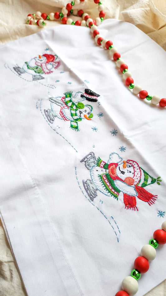 Embrace Embroidery  Heirloom Holiday Pillow Cases