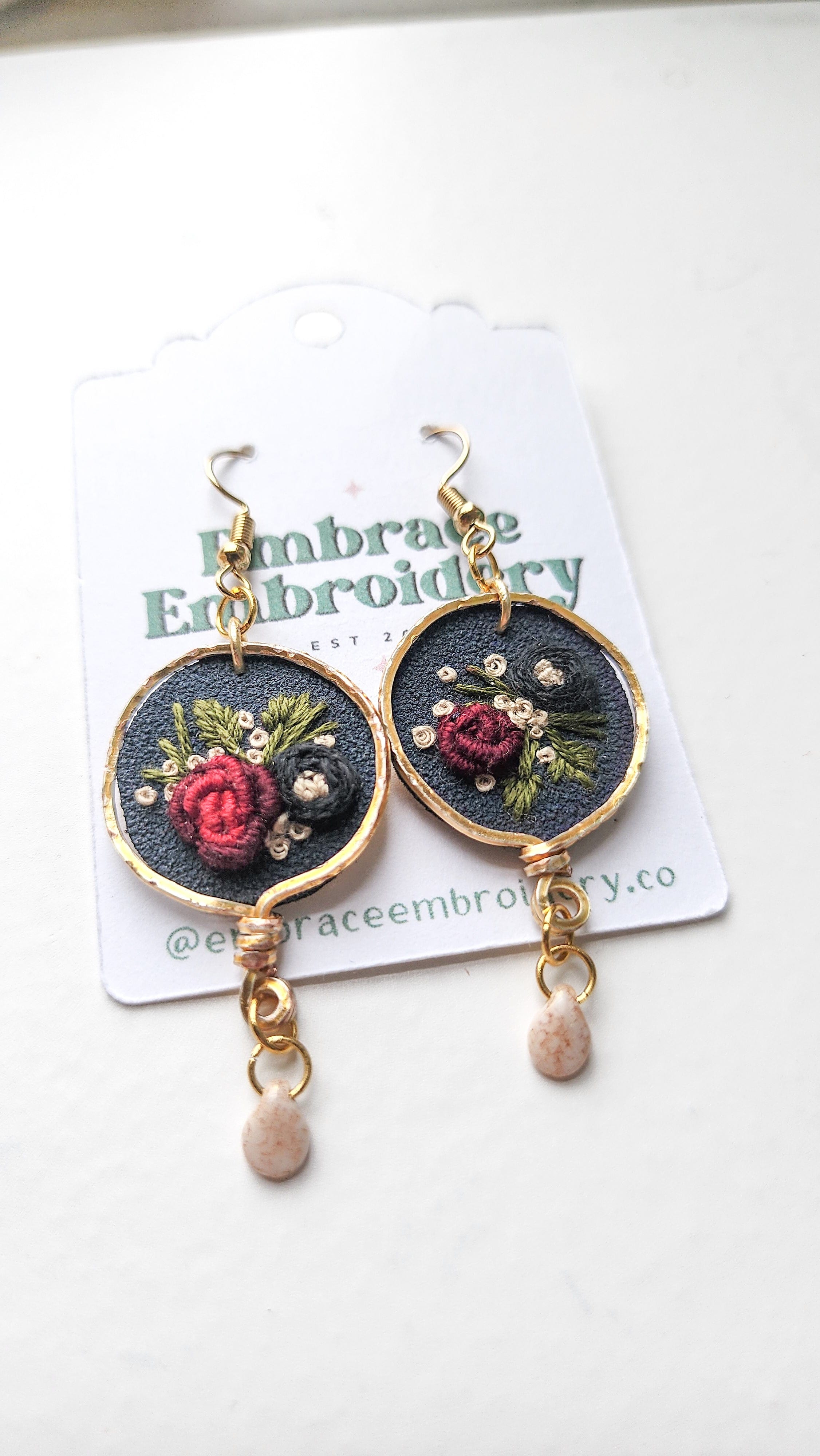 Earrings design embroidery - YouTube