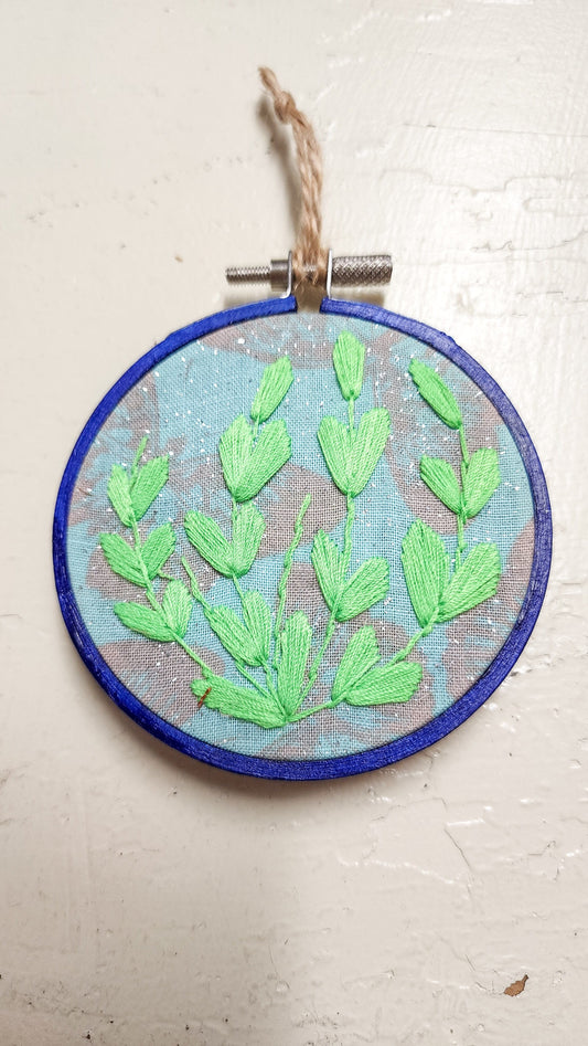 Embrace Embroidery Neon Leaves