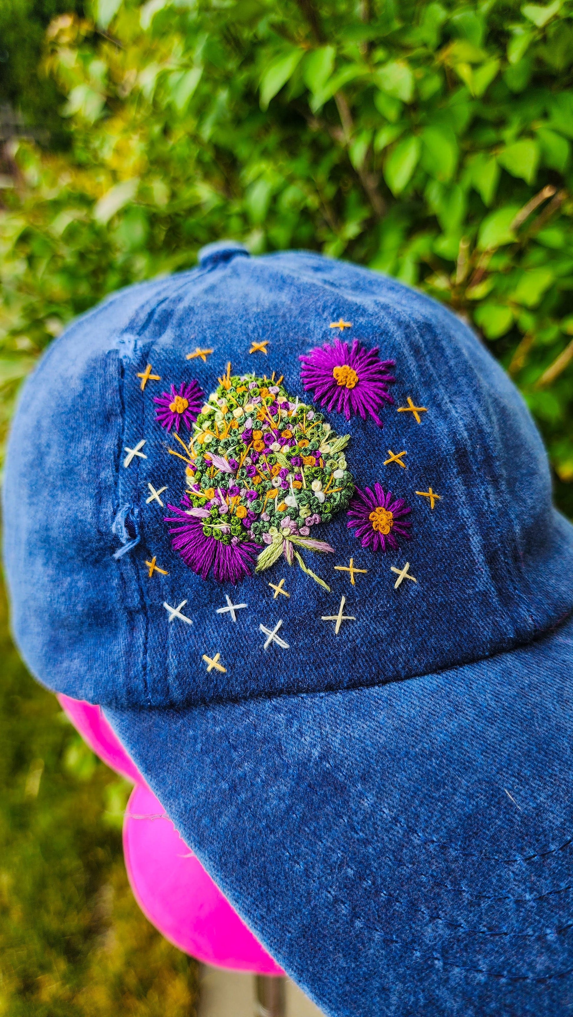 Embrace Embroidery Purple Kush Hand Embroidered Dad Hat