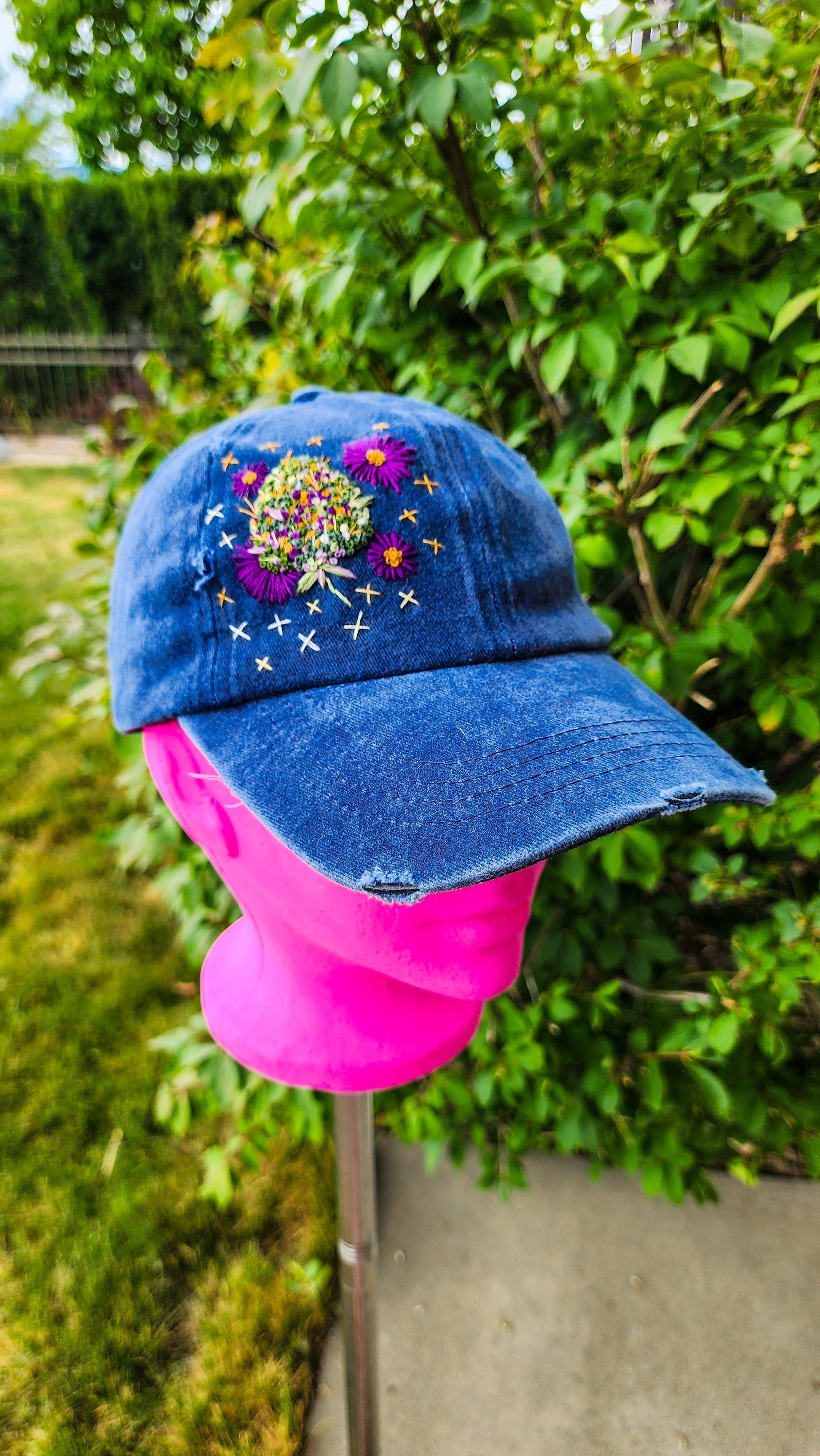 Embrace Embroidery Purple Kush Hand Embroidered Dad Hat