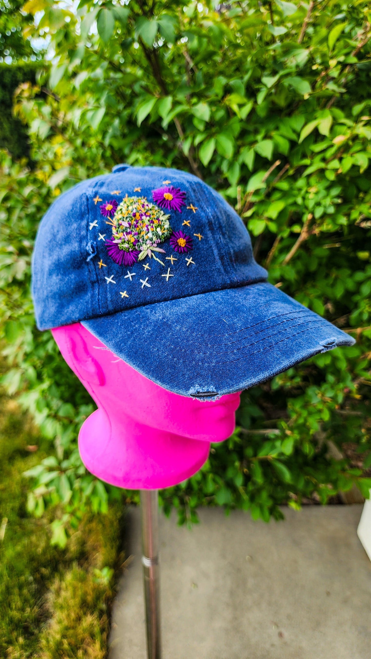 Embrace Embroidery Purple Kush Hand Embroidered Dad Hat