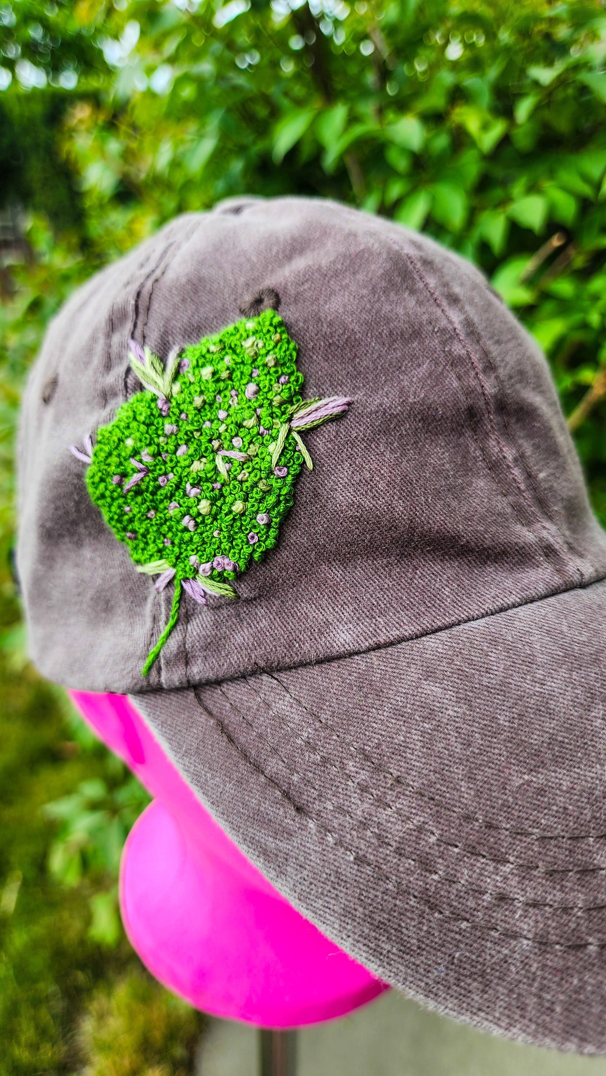 Embrace Embroidery Rat Hole (Weed Bud) Hand Embroidered Dad Hat