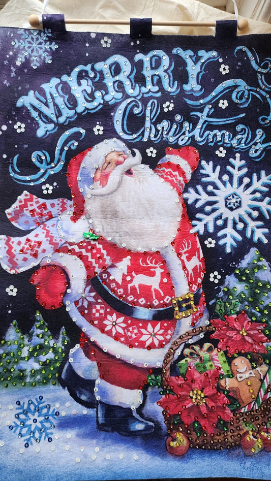 Embrace Embroidery Santa Tapestry