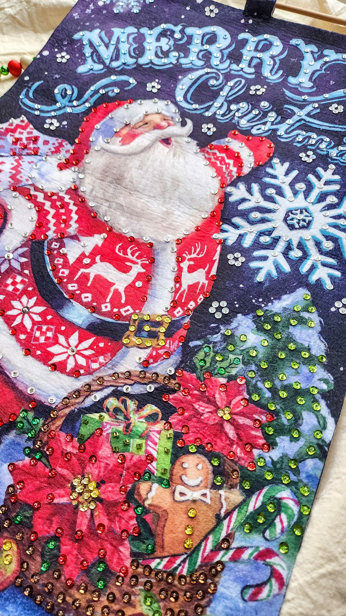 Embrace Embroidery Santa Tapestry