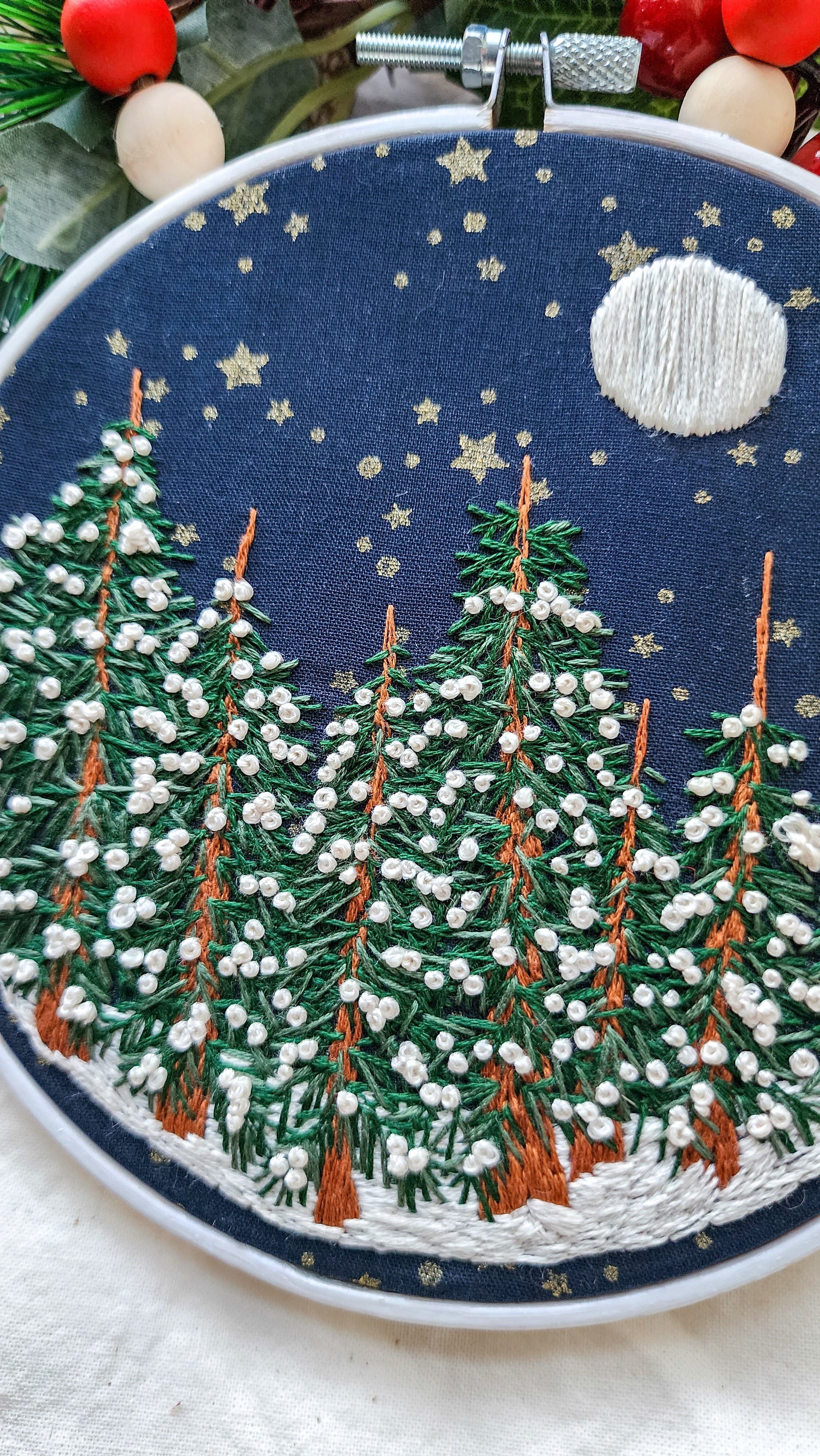 Christmas Ornament Embroidery Kit 