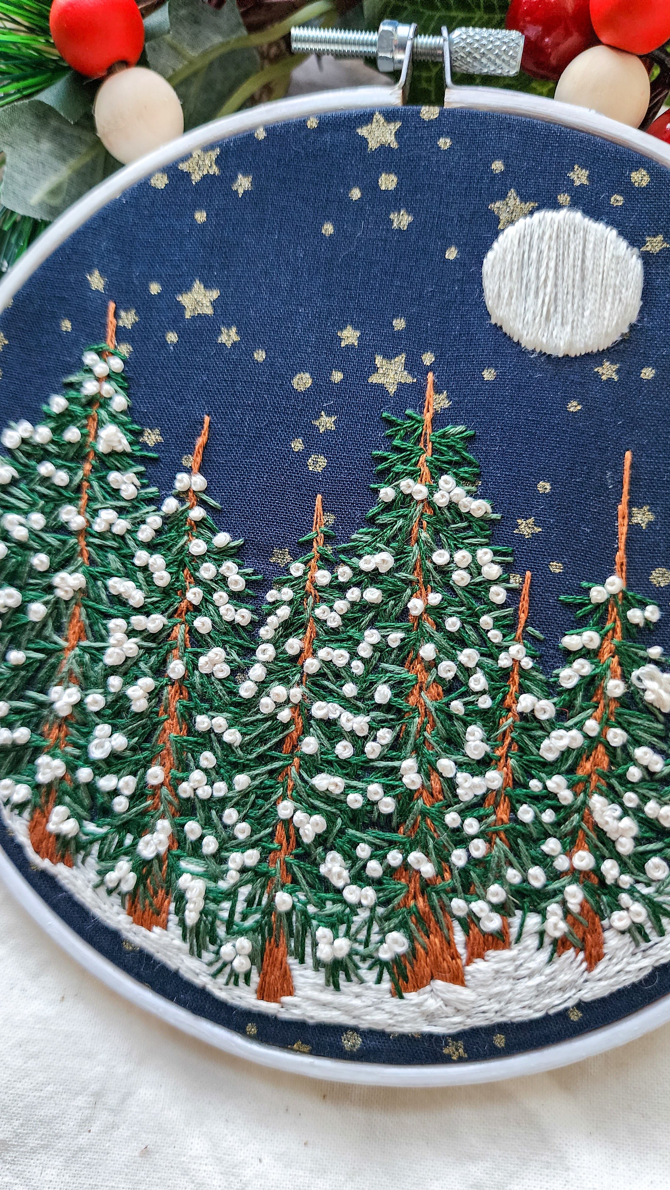 DIY Embroidery Holiday Ornament Kit Desert Nights – Neel's Nursery