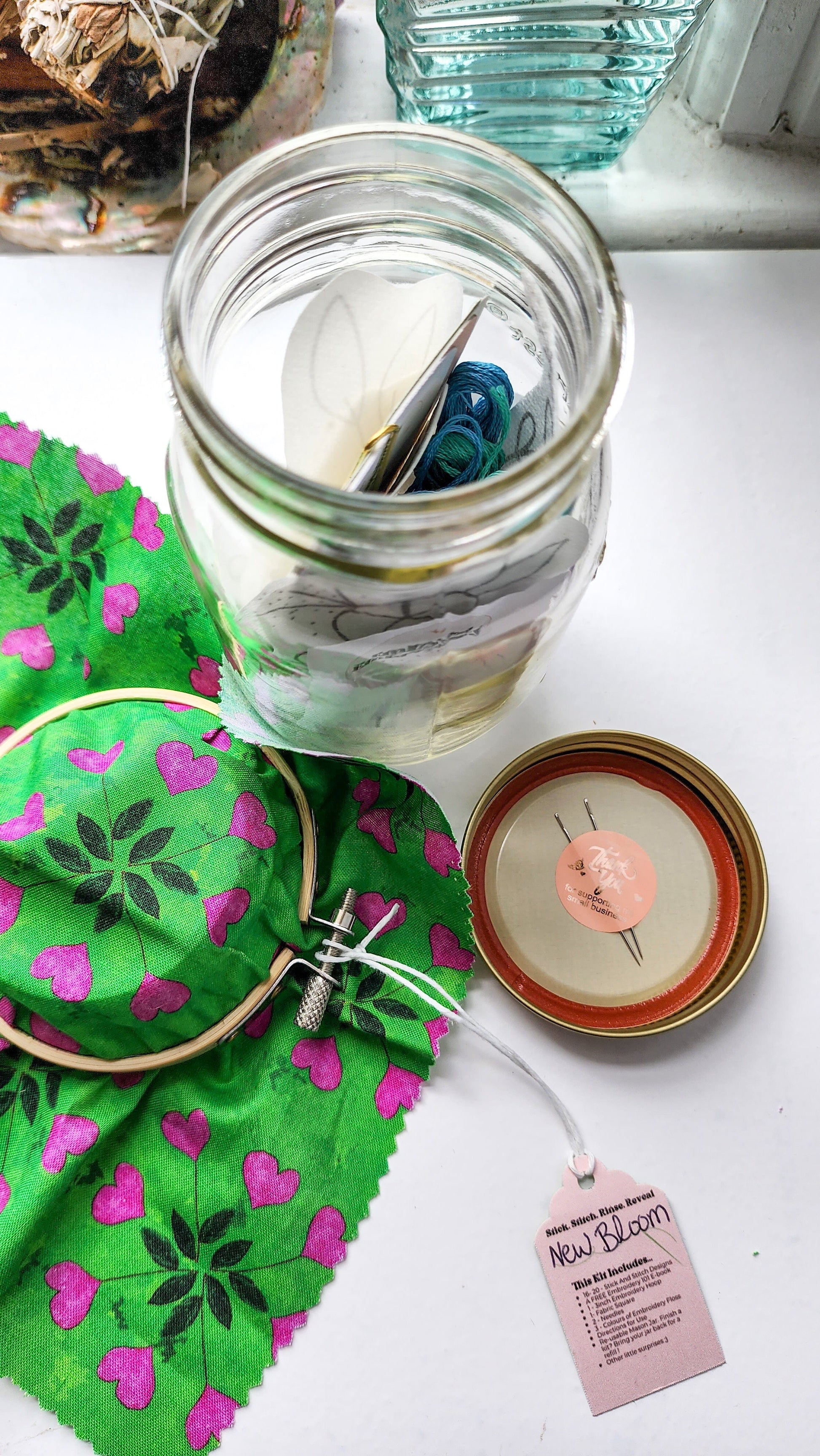 Embrace Embroidery Stick & Stitch Kits- New Bloom