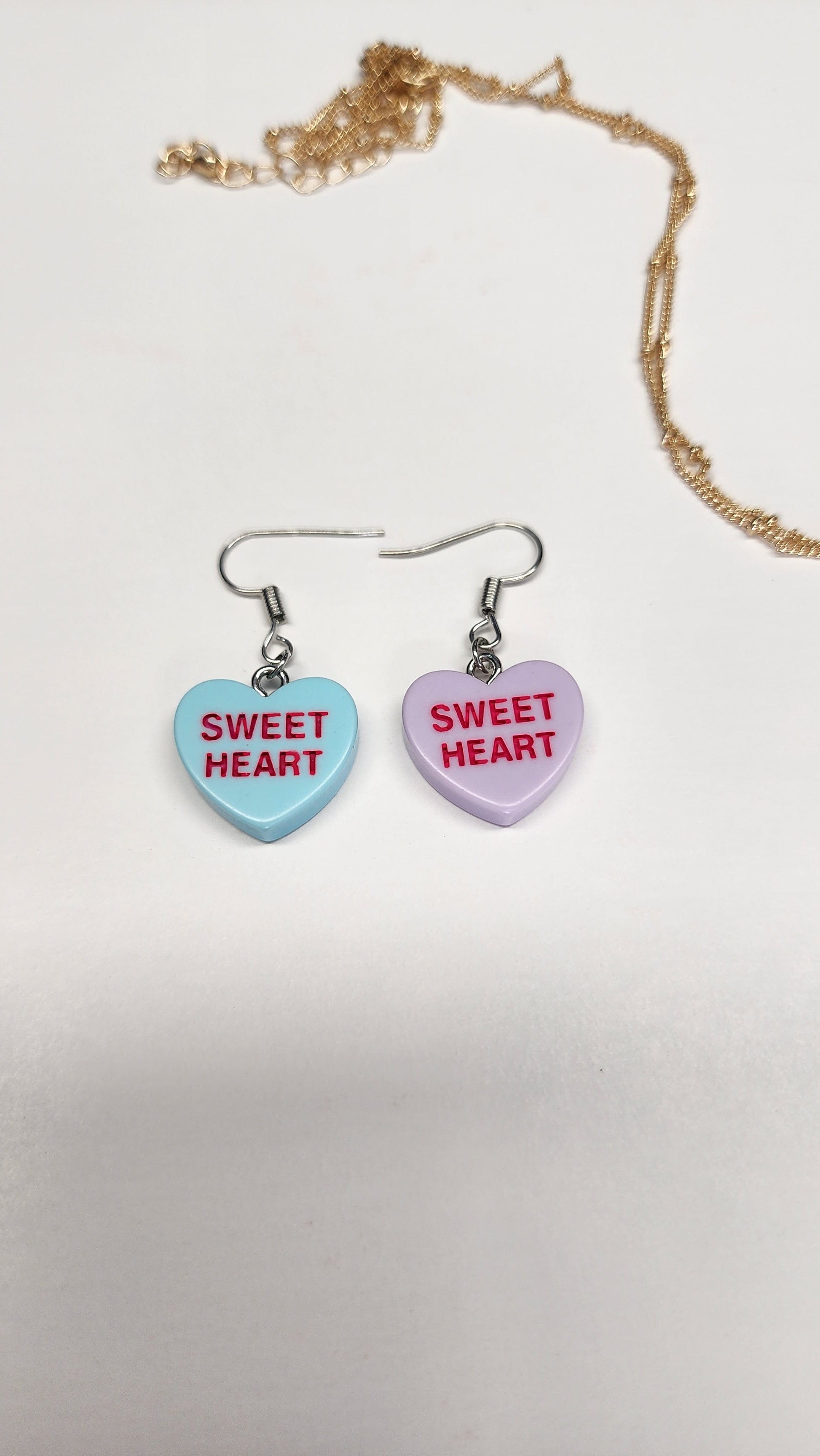 Embrace Embroidery Sweet Heart Dangle Earrings