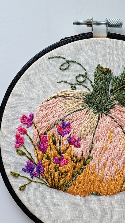 Embrace Embroidery Embroidery Kit The Blush Pumpkin- Complete DIY Embroidery Kit- PRE ORDER